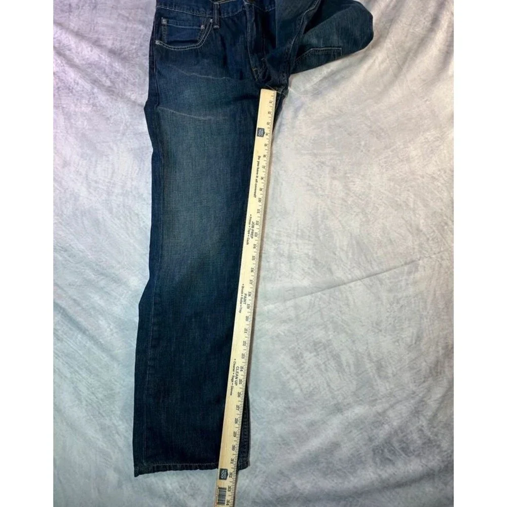 Levis Jeans Mens 34x32 Blue 527 Slim Bootcut Cowboy Western Rodeo Denim Faded